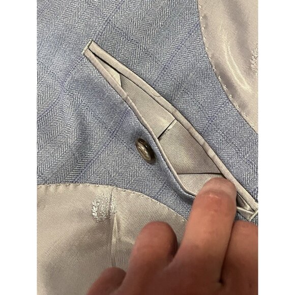 Lauren Ralph Lauren Blazer Men’s 40R Blue Silk Wool Blend Career Classic - Picture 16 of 16